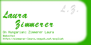 laura zimmerer business card